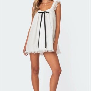 Edikted Rayne Lacey Babydoll Mini Dress